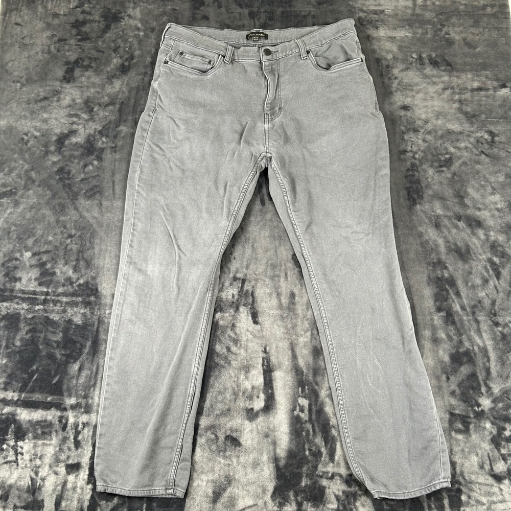 Banana Republic Pants Mens 36x32‎ Grey Stretch Straight Leg Casual 2153
